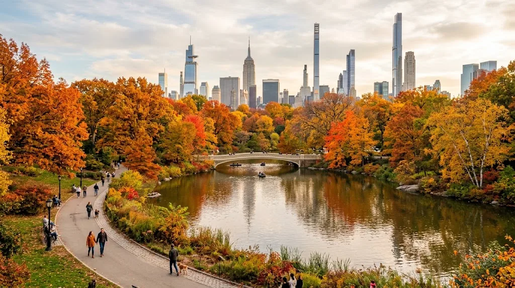 Fall colors in Central Park, New York City in late October
