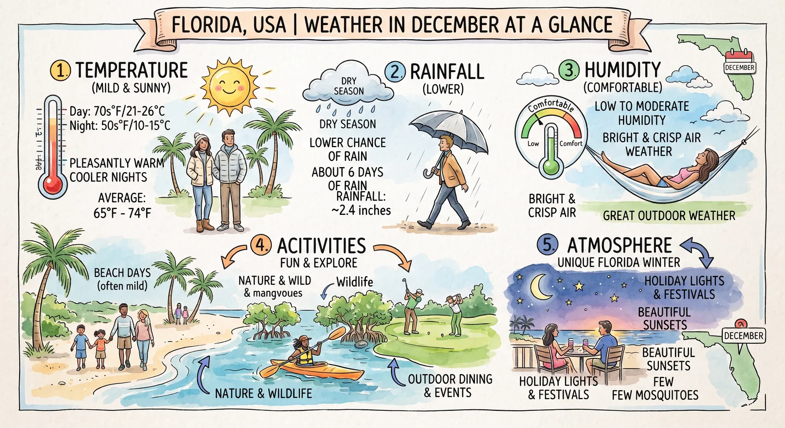Weather in Florida USA in December: Where It’s Warmest
